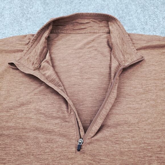 Vuori Pullover Men XL Brown Ease Performance 1/2 Half Zip 2.0 Long Sleeve Active - Picture 10 of 14